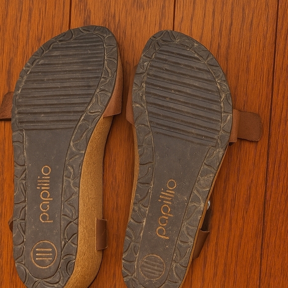 Papillio by Birkenstock Soley Wedge Sandals – Light Cognac Leather – Size 38 N - Picture 5 of 5